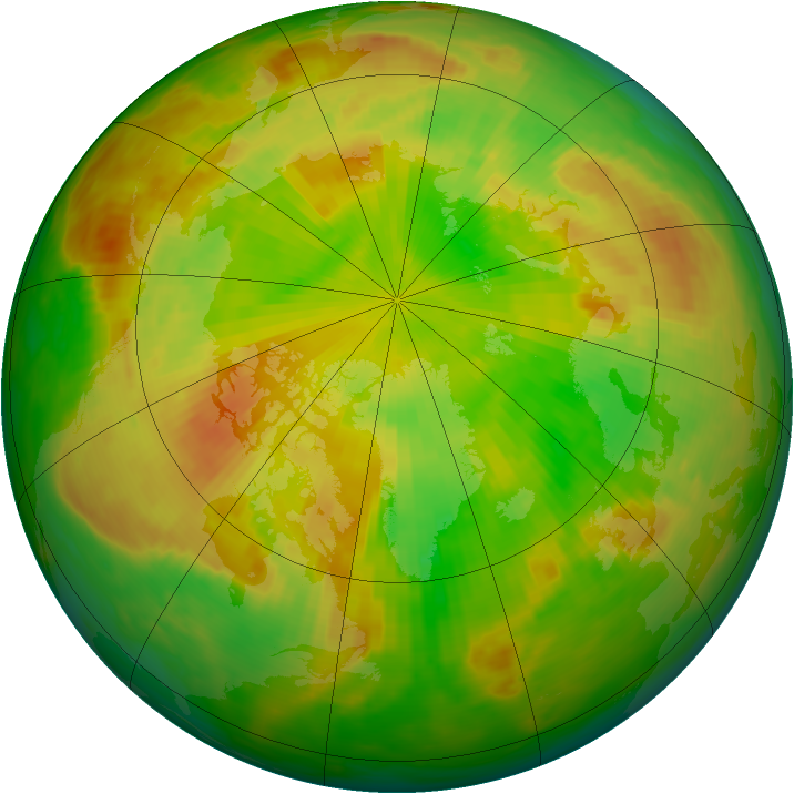 Arctic ozone map for 07 June 1979